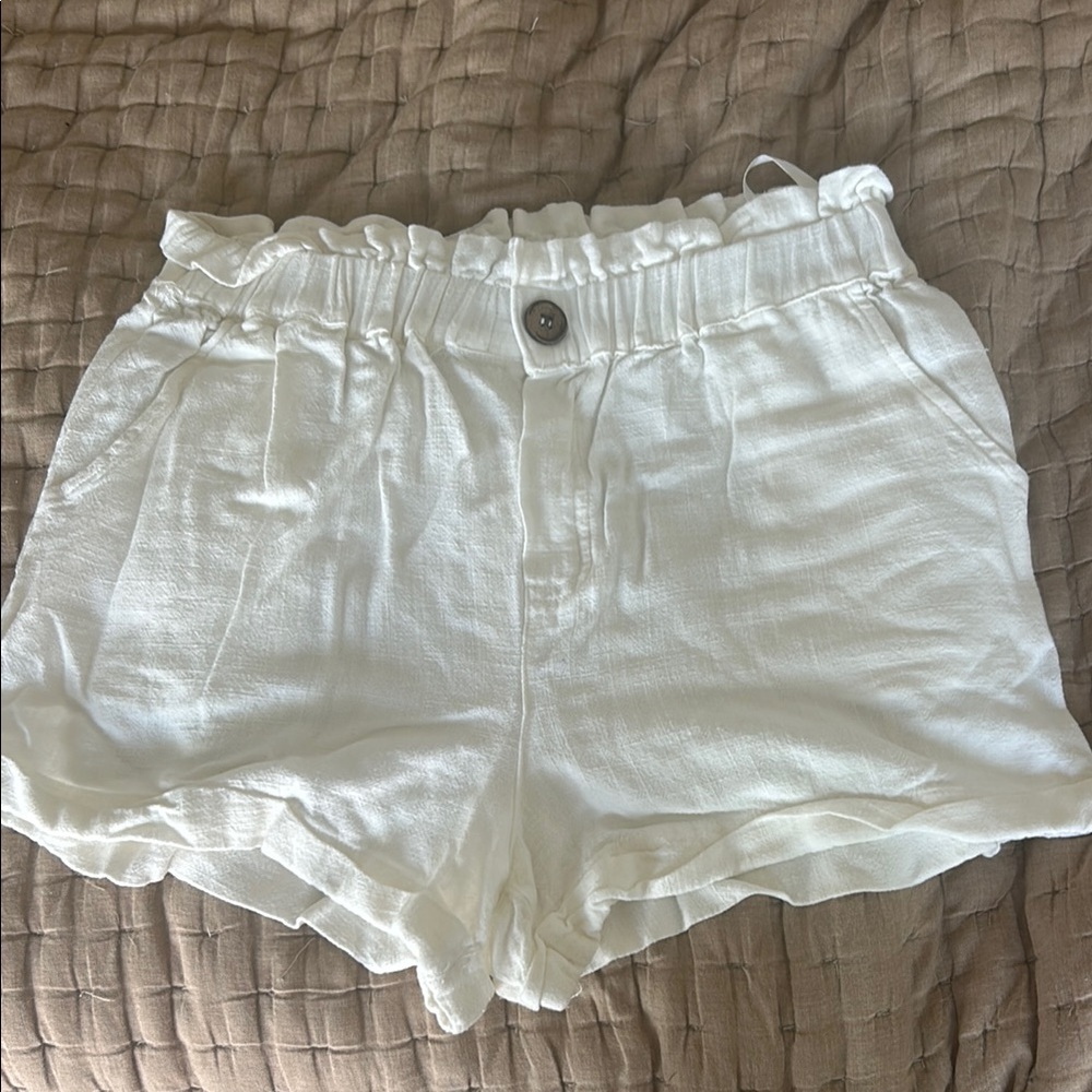 Cotton Candy High Waist White Shorts